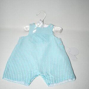 Edgehill Collection 1 Piece Aqua Romper Size: 12 MOS #DS2544 NWT